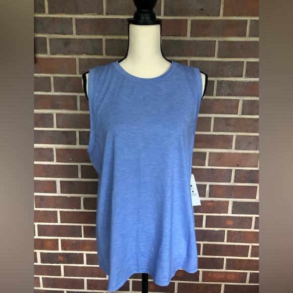 NWT Calvin Klein Performance Dropped Armhole Athletic Tank Top Hyacinth Sz S - Picture 10 of 10
